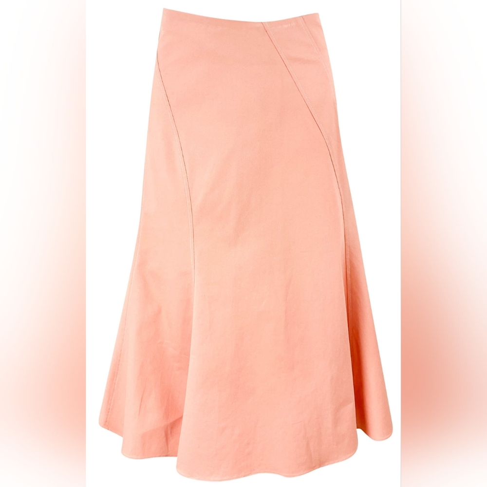 Sz 46(12) NWoT $659 Cedric Charlier midi skirt in peach